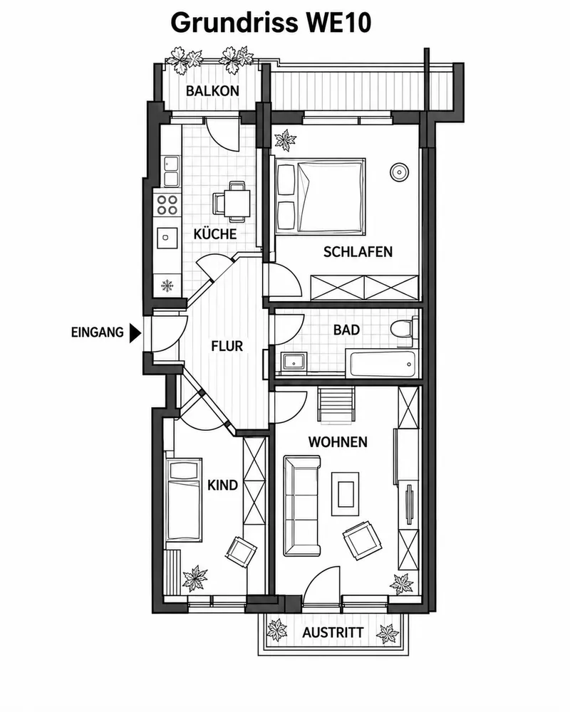 3 Zimmer Wohnung mit 66 m² in Chemnitz – Bild 8