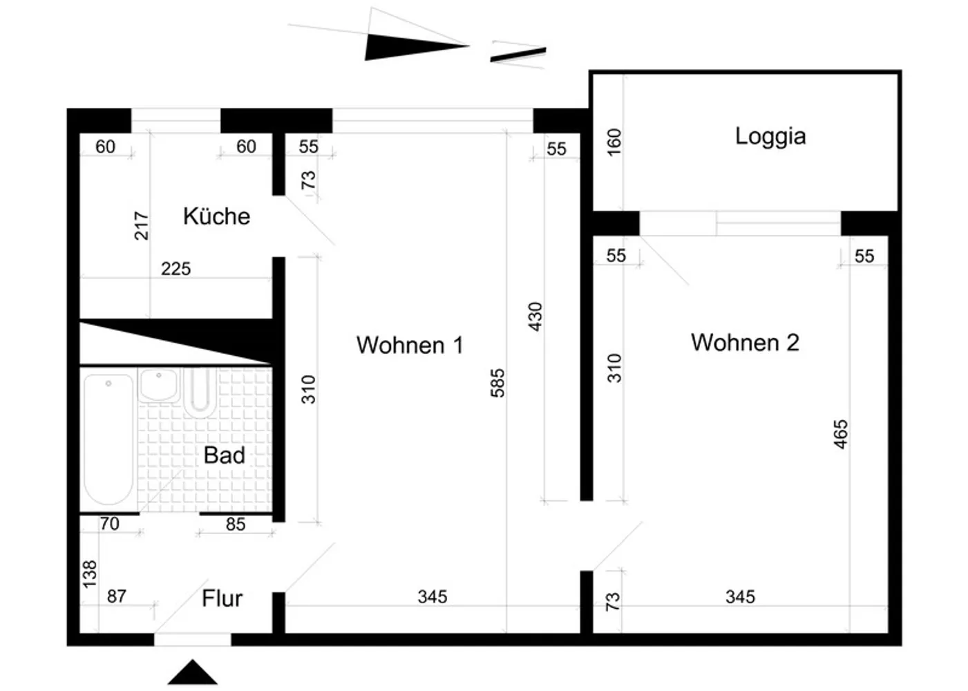 2 room apartment with 51 m² in Magdeburg – Photo 2