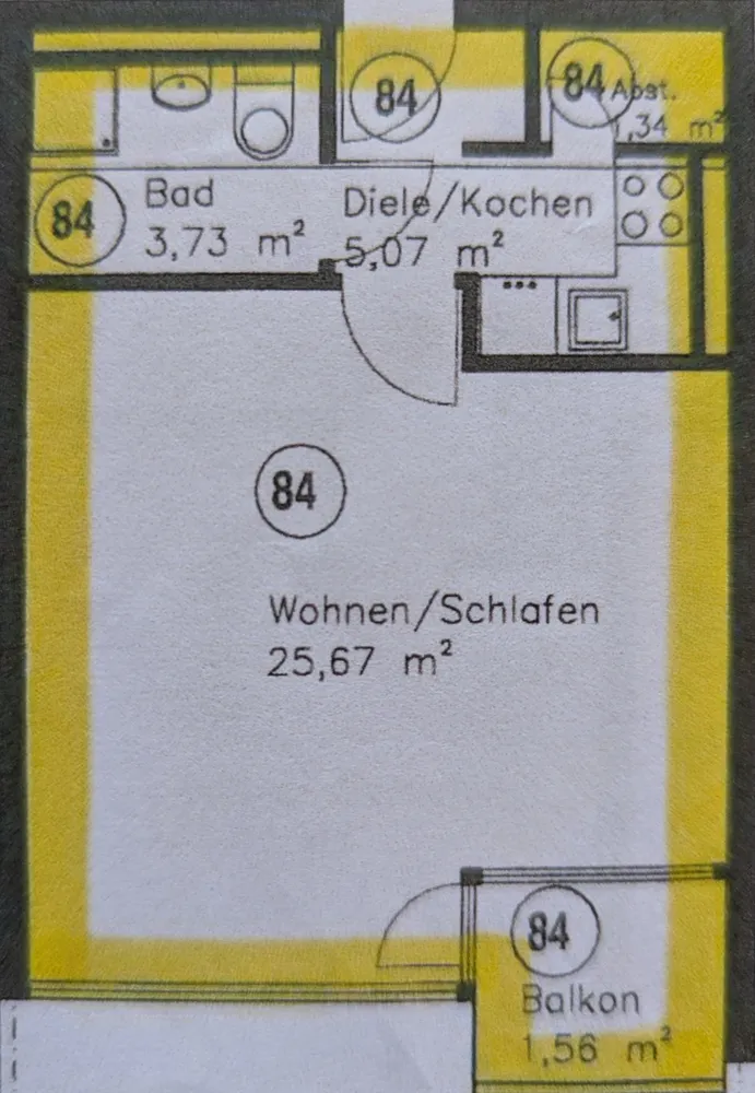 1 Zimmer Wohnung mit 38 m² in Aachen – Bild 8