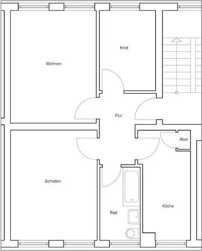 3 Zimmer Wohnung mit 59 m² in Braunschweig – Bild 3