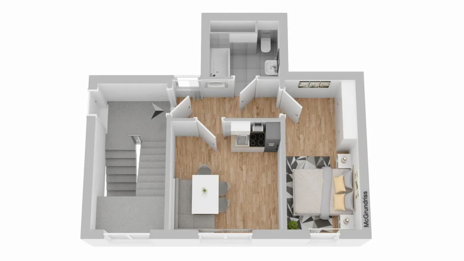 2 Zimmer Wohnung mit 32 m² in Rostock – Bild 4