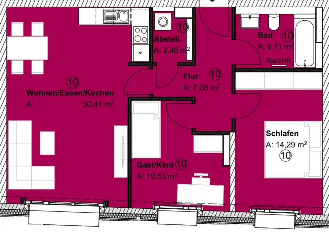 3 Zimmer Wohnung mit 70 m² in Hamburg – Bild 8
