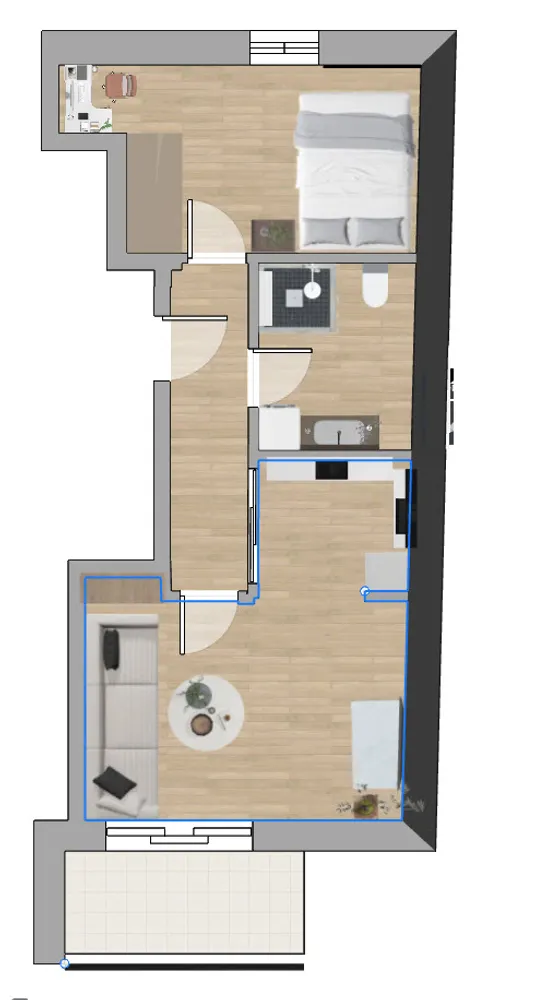 2 Zimmer Wohnung mit 48 m² in Nürnberg – Bild 3