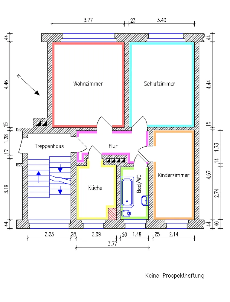 3 Zimmer Wohnung mit 57 m² in Chemnitz – Bild 2