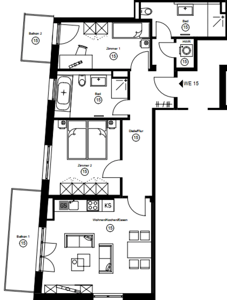 3 Zimmer Wohnung mit 83 m² in Leipzig – Bild 2