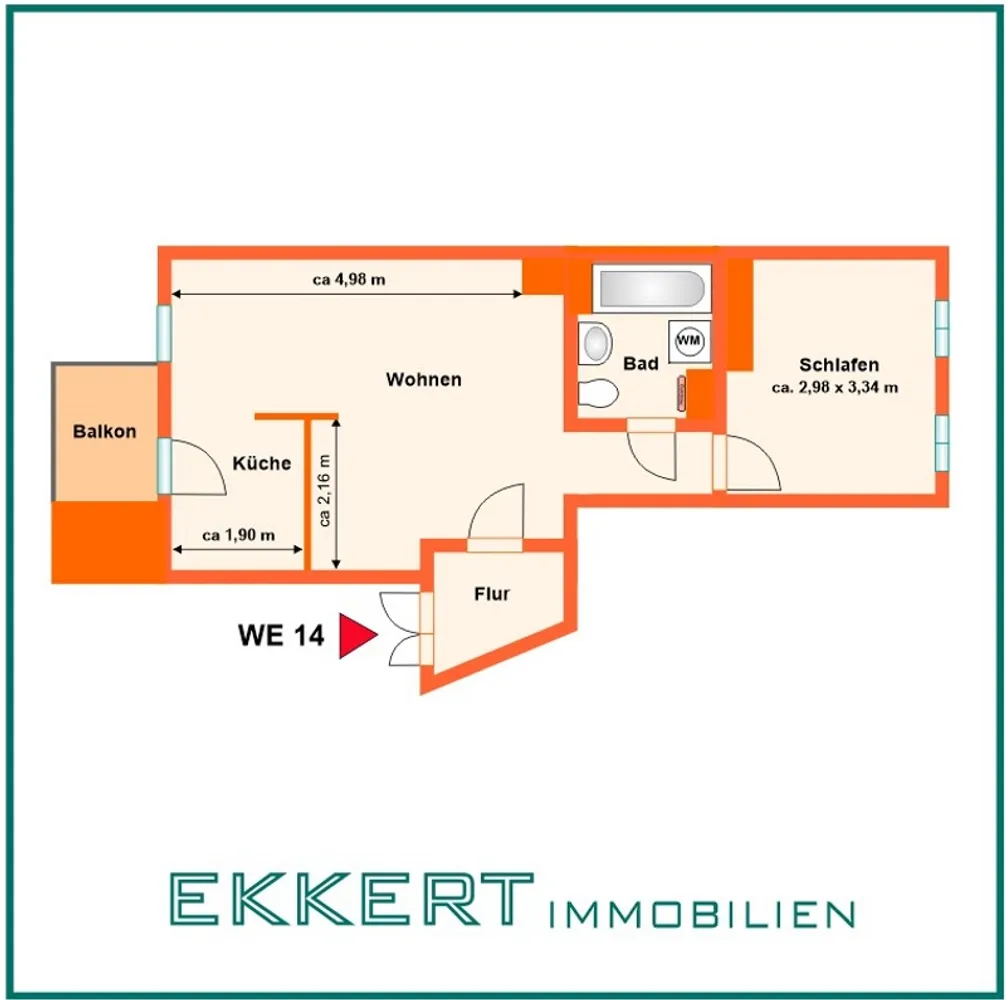 2 Zimmer Wohnung mit 42 m² in Chemnitz – Bild 6