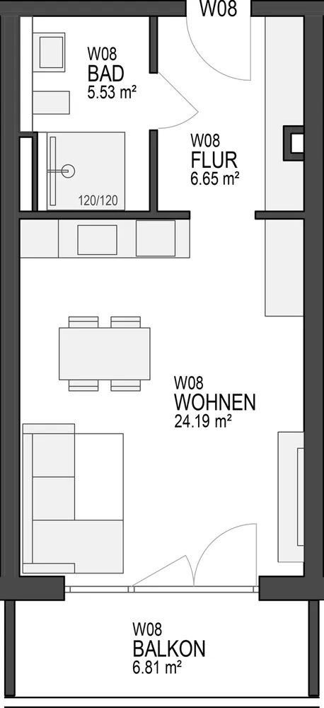 1 Zimmer Wohnung mit 40 m² in Augsburg – Bild 4