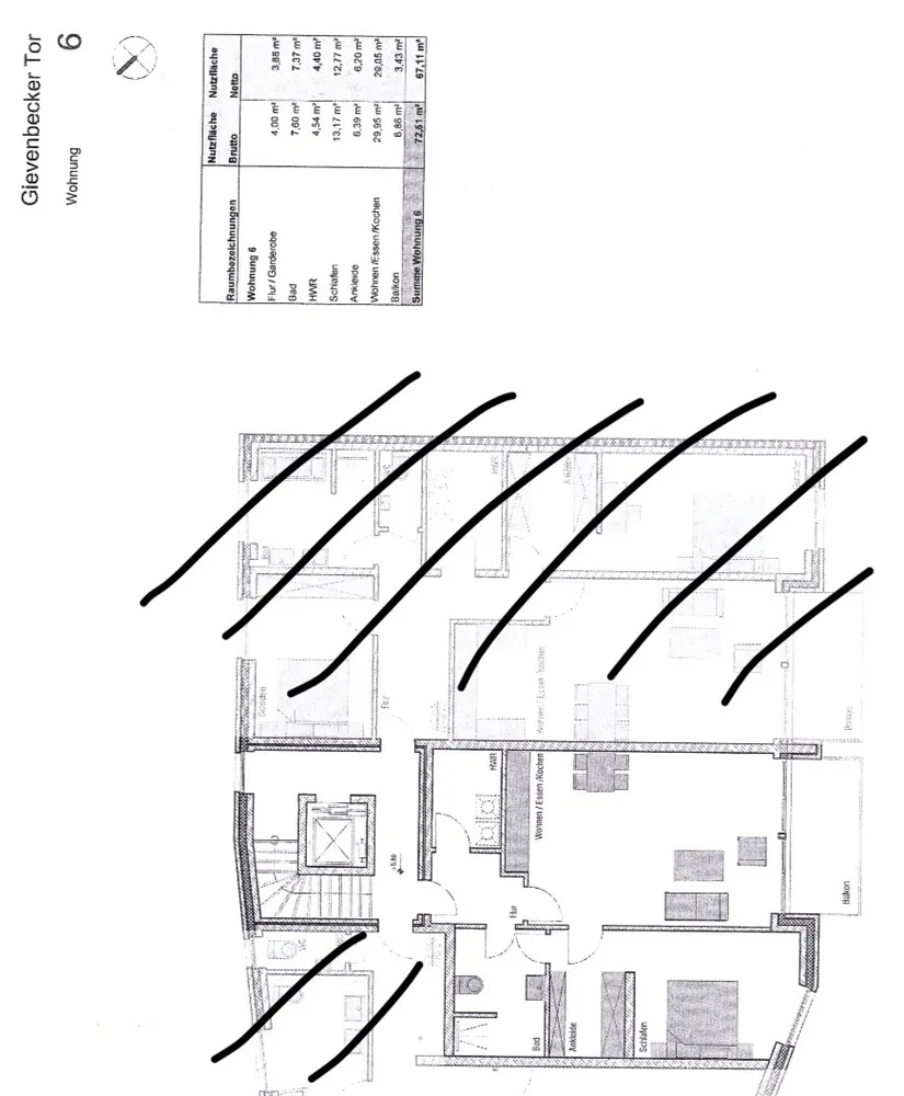 2 room apartment with 67 m² in Münster – Photo 9