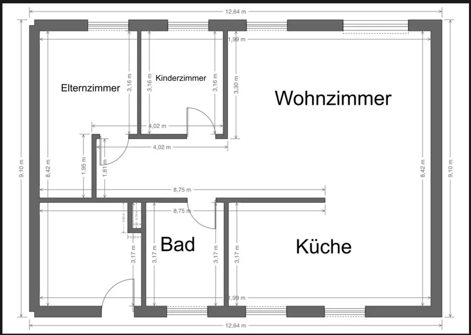 4 Zimmer Wohnung mit 94 m² in Detmold – Bild 8
