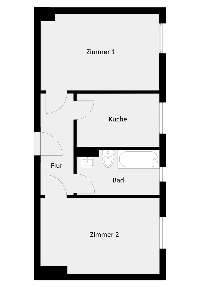 2 room apartment with 42 m² in Bitterfeld-Wolfen – Photo 4