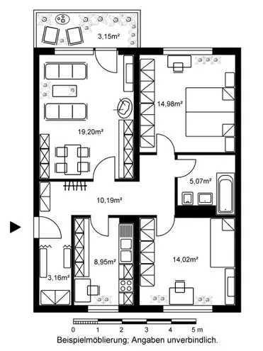 3 Zimmer Wohnung mit 79 m² in Wiesbaden – Bild 2