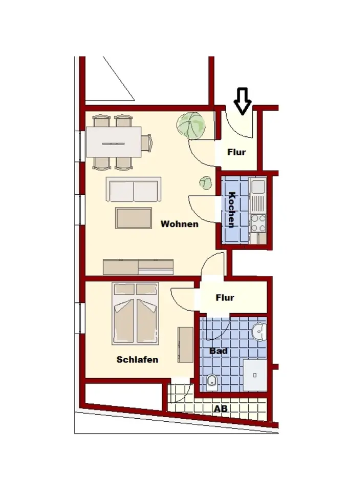 2 Zimmer Wohnung mit 45 m² in Schwerin – Bild 9