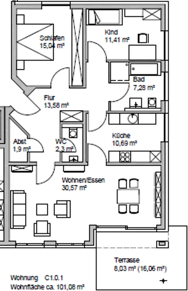 3 Zimmer Wohnung mit 101 m² in Paderborn – Bild 4