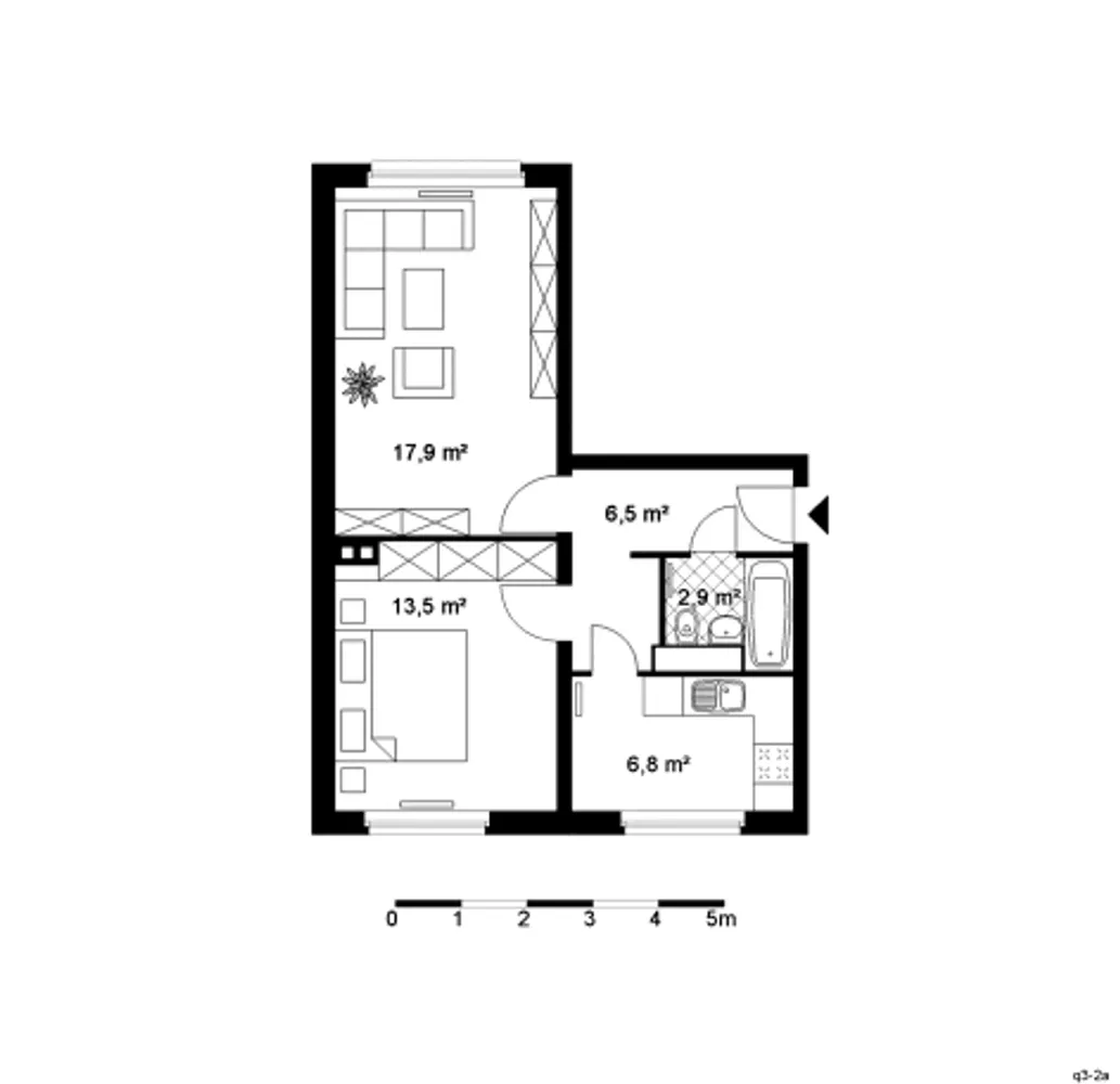 2 room apartment with 47 m² in Berlin – Photo 1