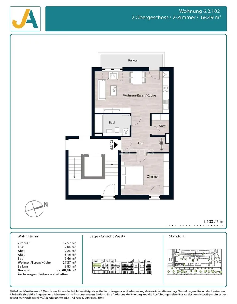 2 Zimmer Wohnung mit 68 m² in Hamburg – Bild 7