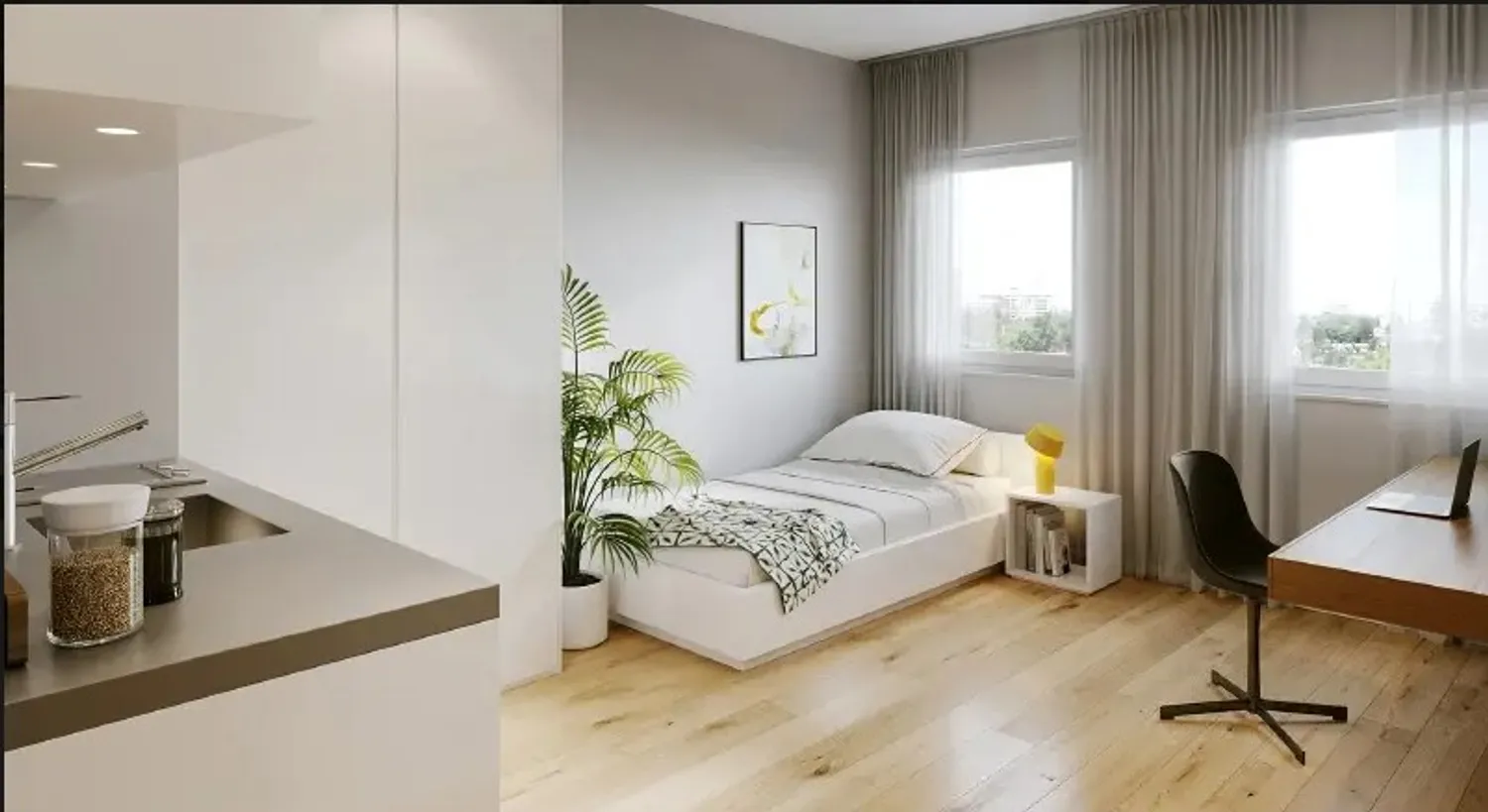 1 room apartment with 30 m² in Würzburg – Photo 2