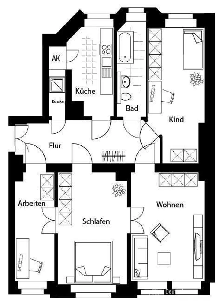 4 Zimmer Wohnung mit 91 m² in Leipzig – Bild 12