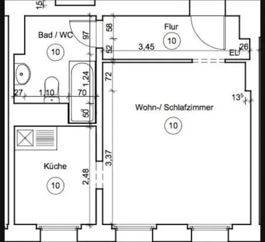 1 Zimmer Wohnung mit 30 m² in Berlin – Bild 2
