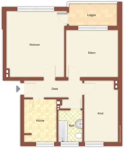 3 Zimmer Wohnung mit 63 m² in Mönchengladbach – Bild 4