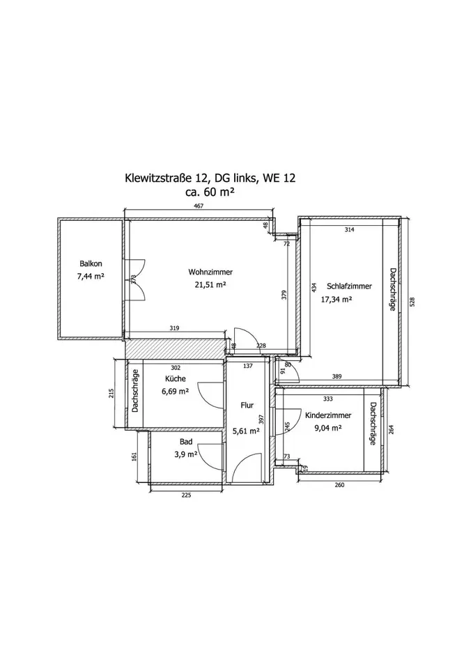3 Zimmer Wohnung mit 60 m² in Halberstadt – Bild 4