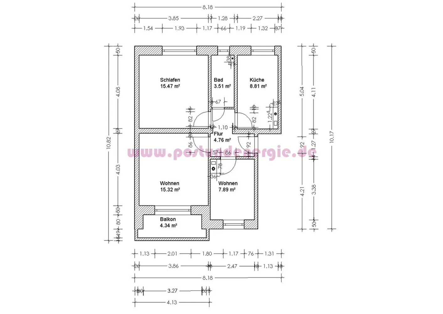 3 Zimmer Wohnung mit 57 m² in Magdeburg – Bild 2