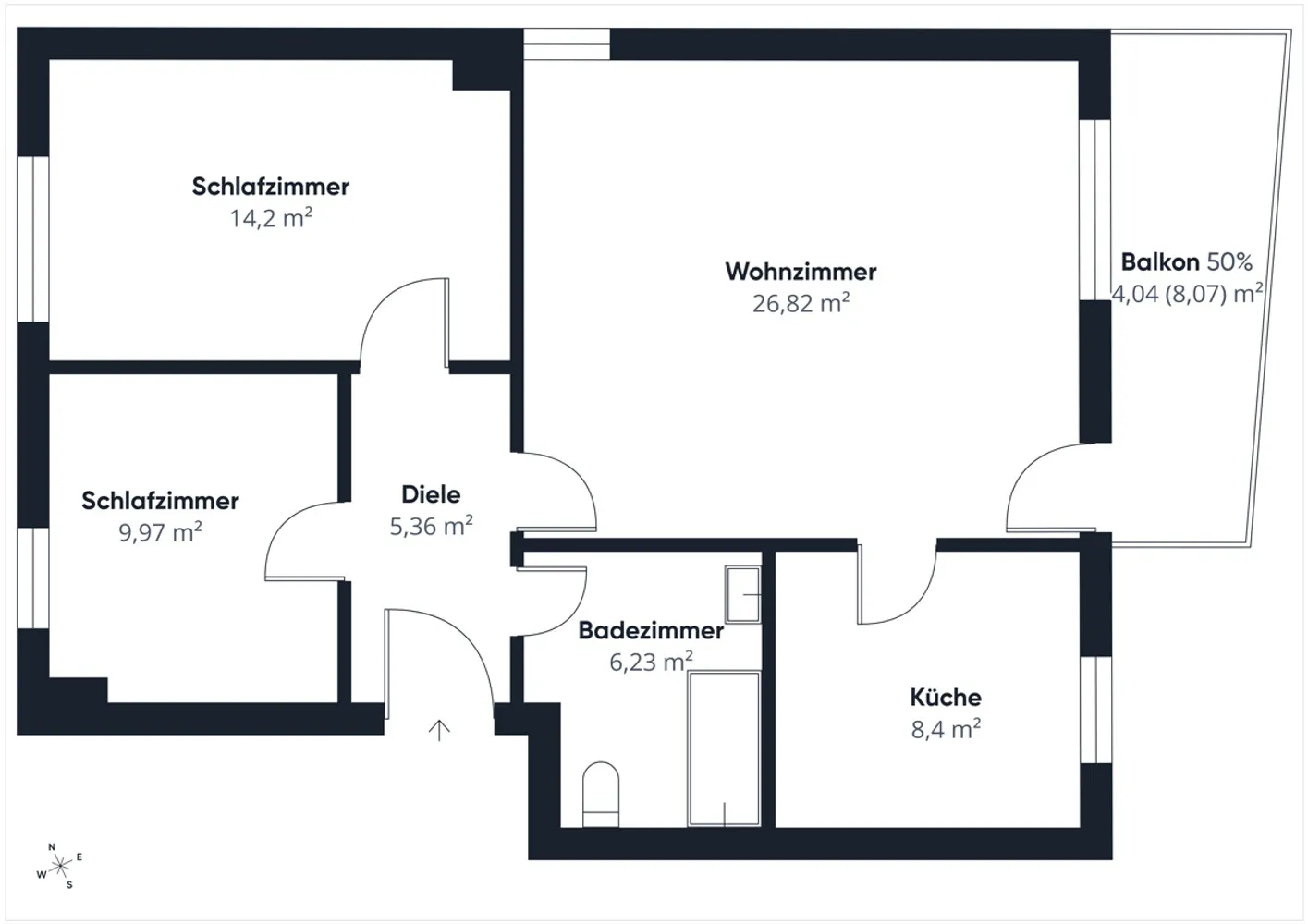 3 Zimmer Wohnung mit 75 m² in Marl – Bild 2