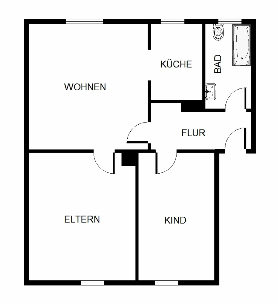 3 Zimmer Wohnung mit 53 m² in Essen – Bild 5