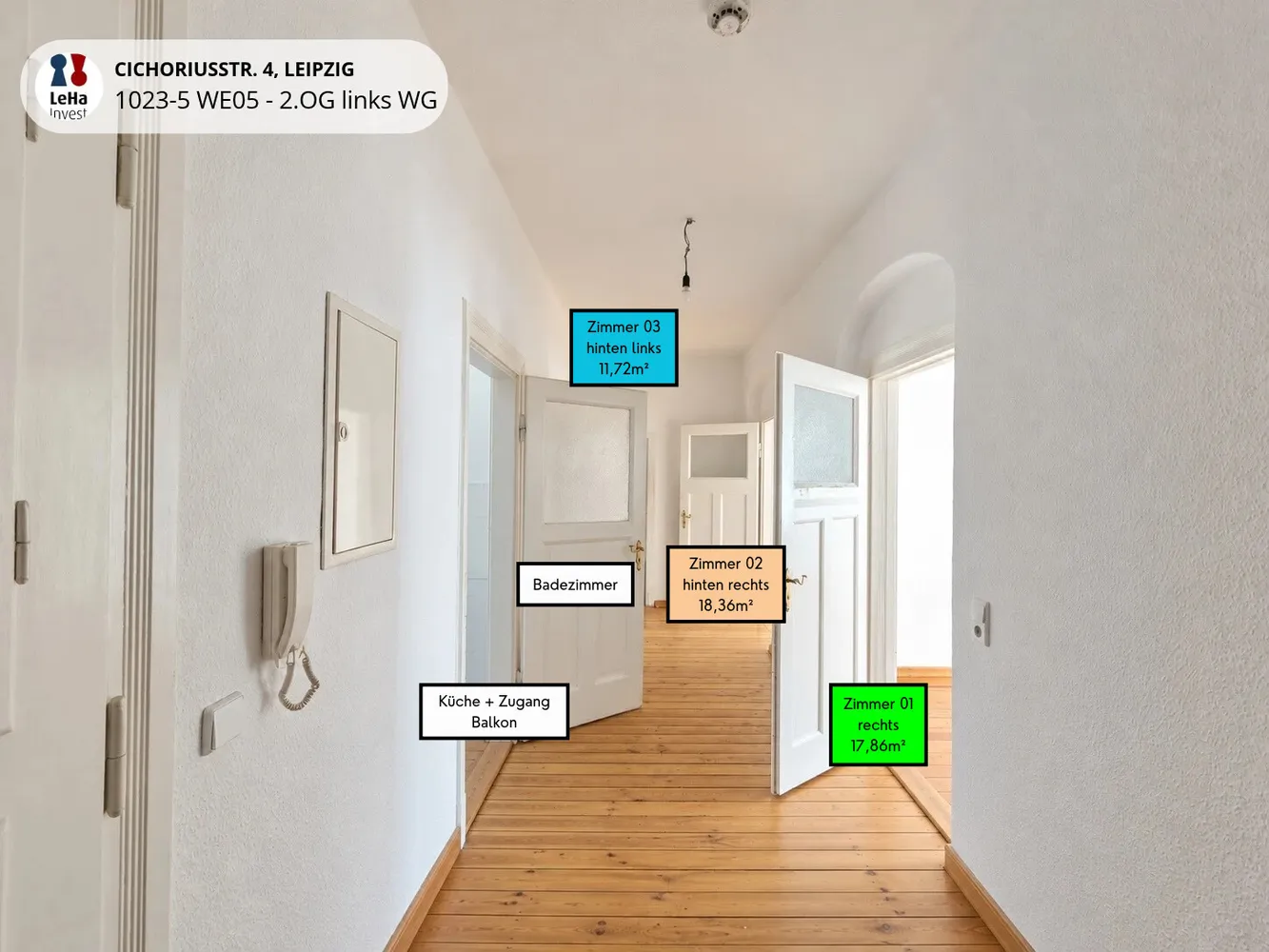 3 Zimmer Wohnung mit 18 m² in Leipzig – Bild 1