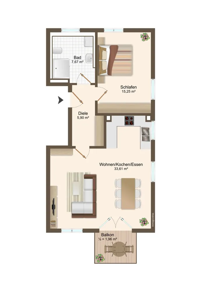 2 Zimmer Wohnung mit 64 m² in Regensburg – Bild 7