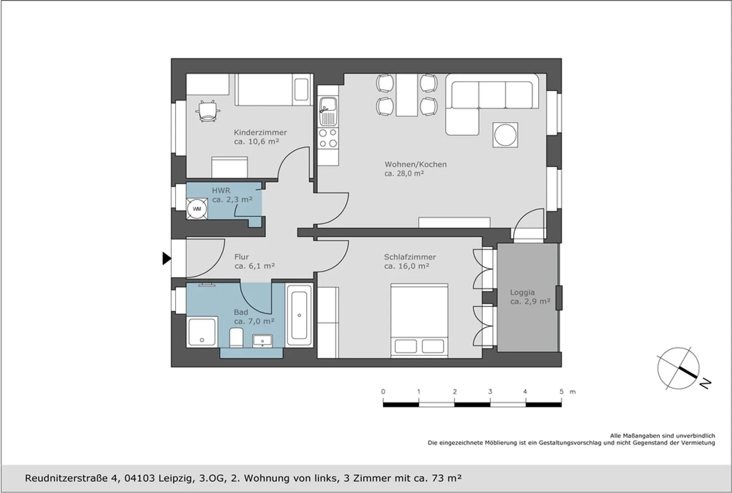 3 Zimmer Wohnung mit 74 m² in Leipzig – Bild 7
