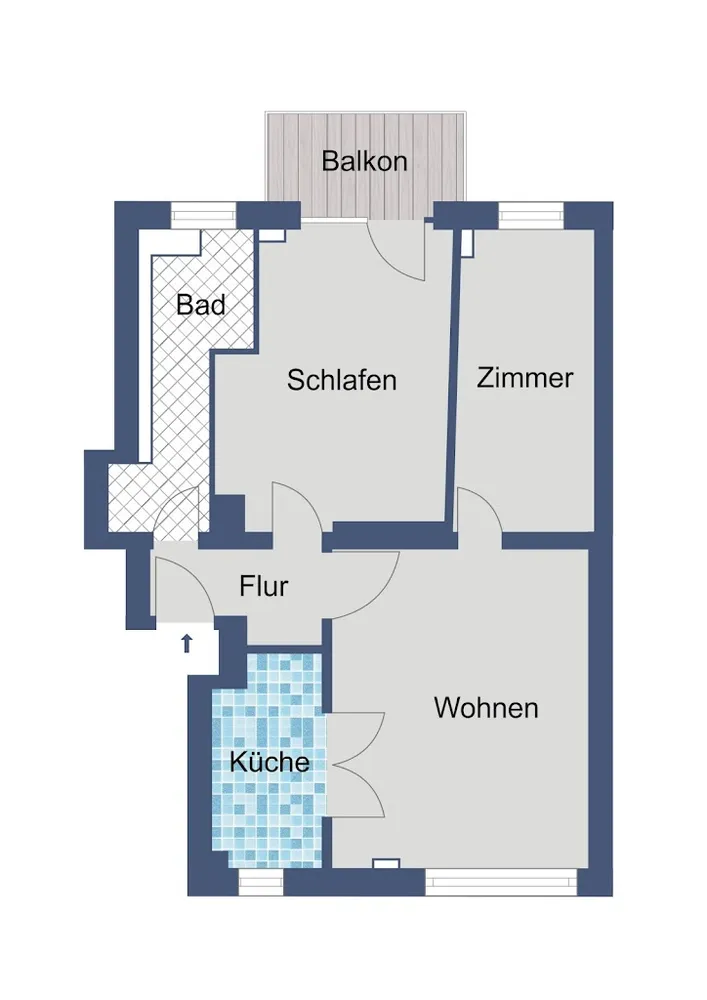 3 room apartment with 44 m² in Frankfurt am Main – Photo 3