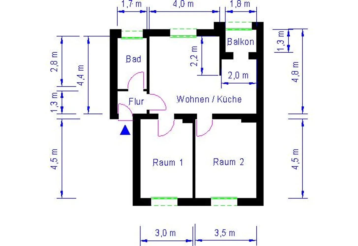 3 Zimmer Wohnung mit 58 m² in Magdeburg – Bild 4