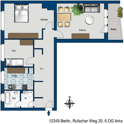 3 Zimmer Wohnung mit 87 m² in Berlin – Bild 2