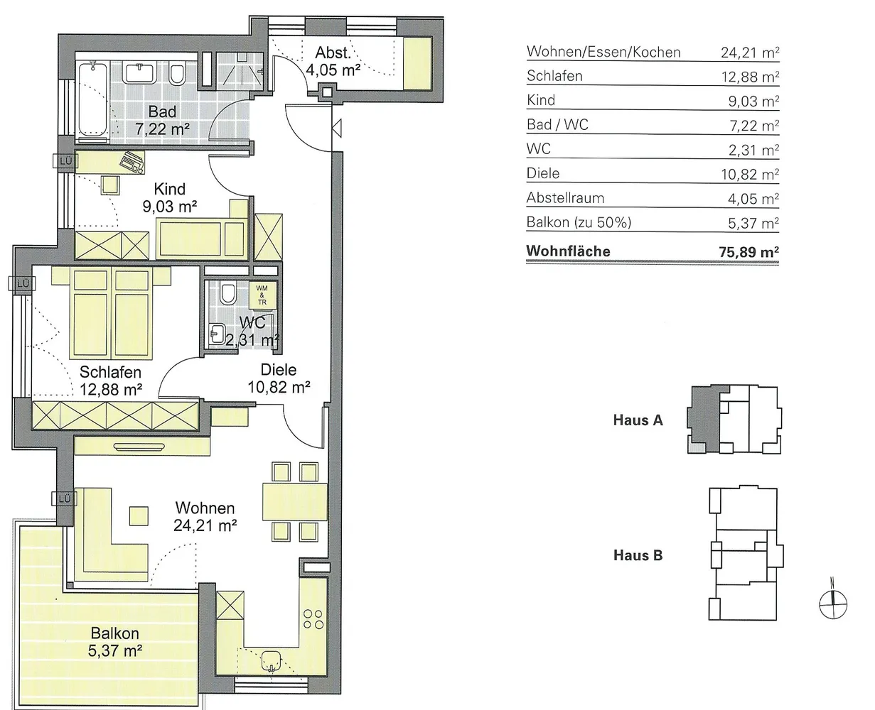 4 Zimmer Wohnung mit 76 m² in Friedrichshafen – Bild 2