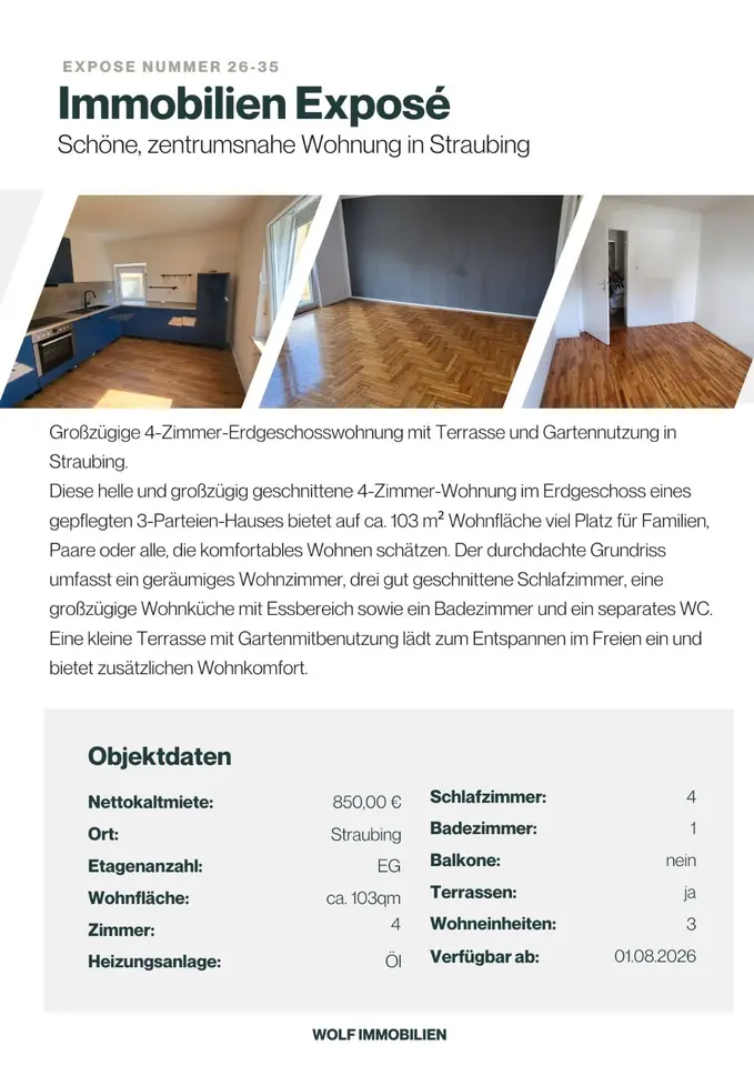 3 Zimmer Wohnung mit 89 m² in Straubing – Bild 3