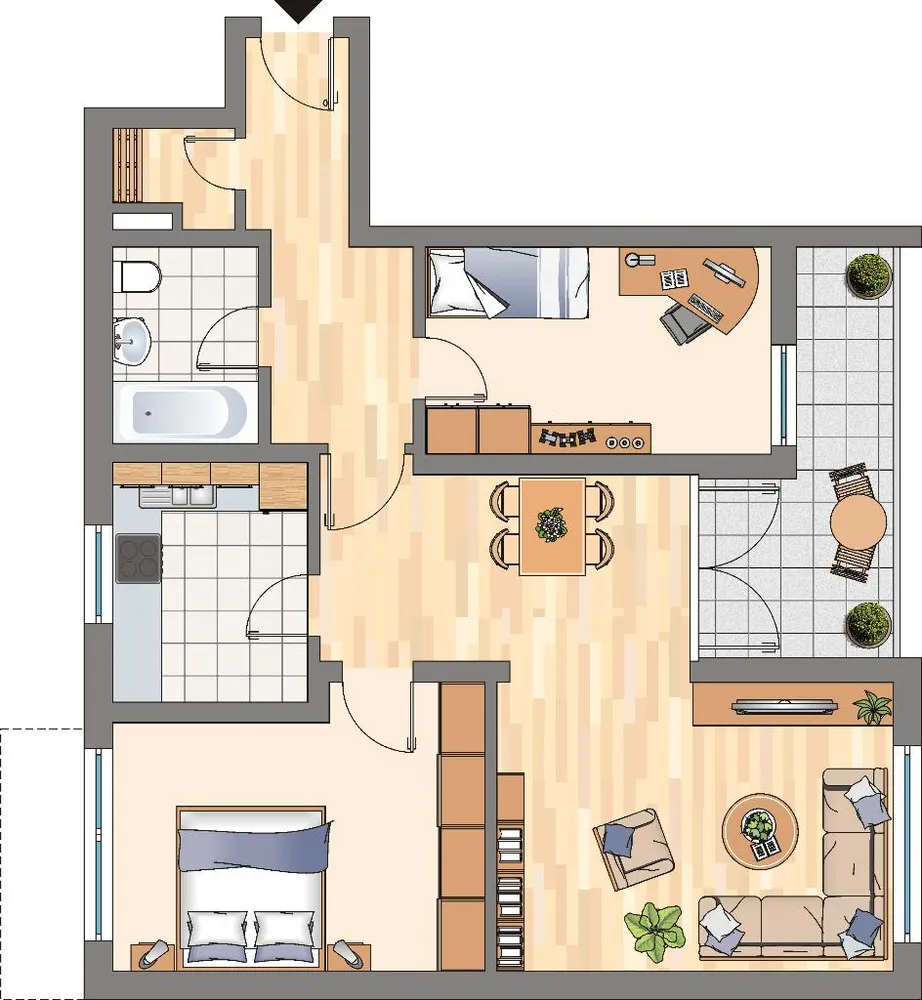 3 Zimmer Wohnung mit 73 m² in Dortmund – Bild 3