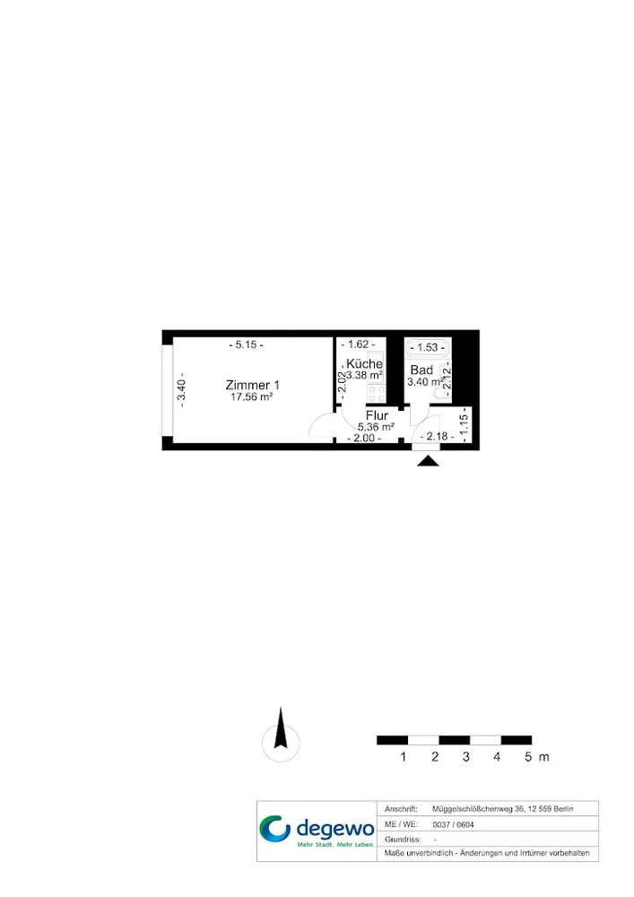 1 Zimmer Wohnung mit 29 m² in Berlin – Bild 2