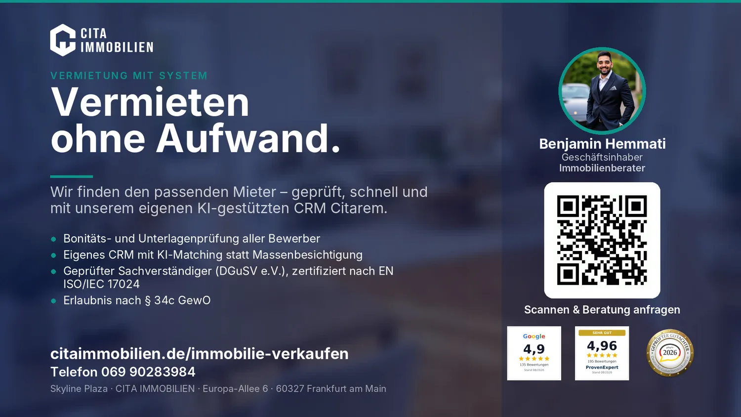 2 room apartment with 70 m² in Frankfurt am Main – Photo 9