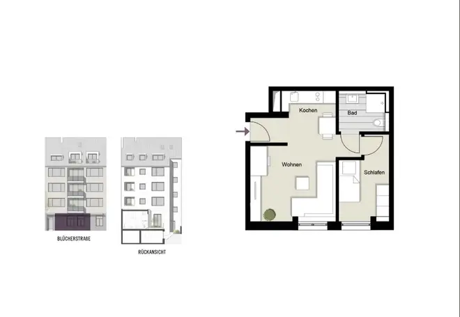 2 Zimmer Wohnung mit 37 m² in Köln – Bild 6