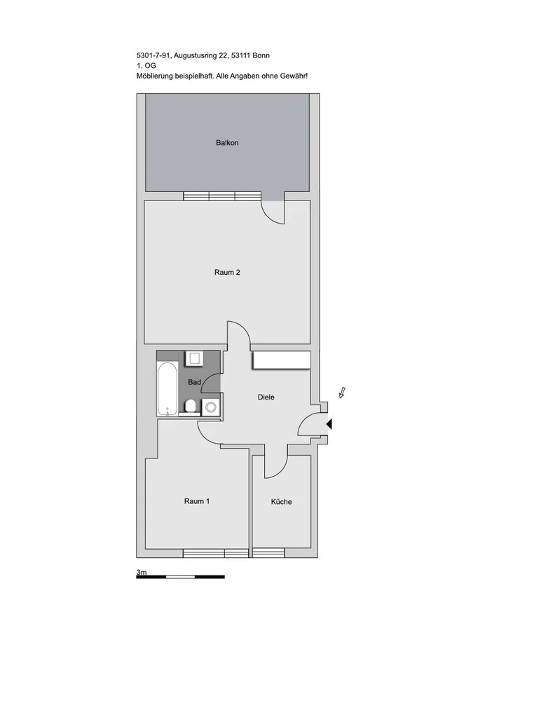 2 room apartment with 73 m² in Bonn – Photo 5