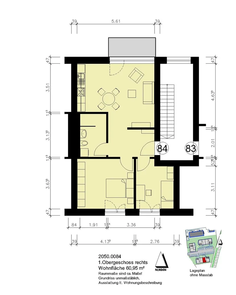 3 Zimmer Wohnung mit 61 m² in Heide – Bild 3