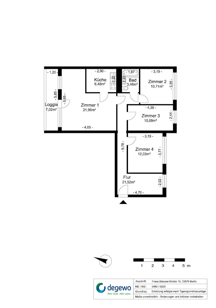 4 Zimmer Wohnung mit 89 m² in Berlin – Bild 2