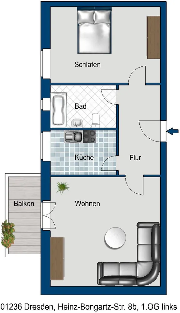 2 Zimmer Wohnung mit 67 m² in Dresden – Bild 4