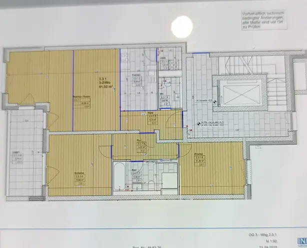 3 Zimmer Wohnung mit 92 m² in Wiesbaden – Bild 2