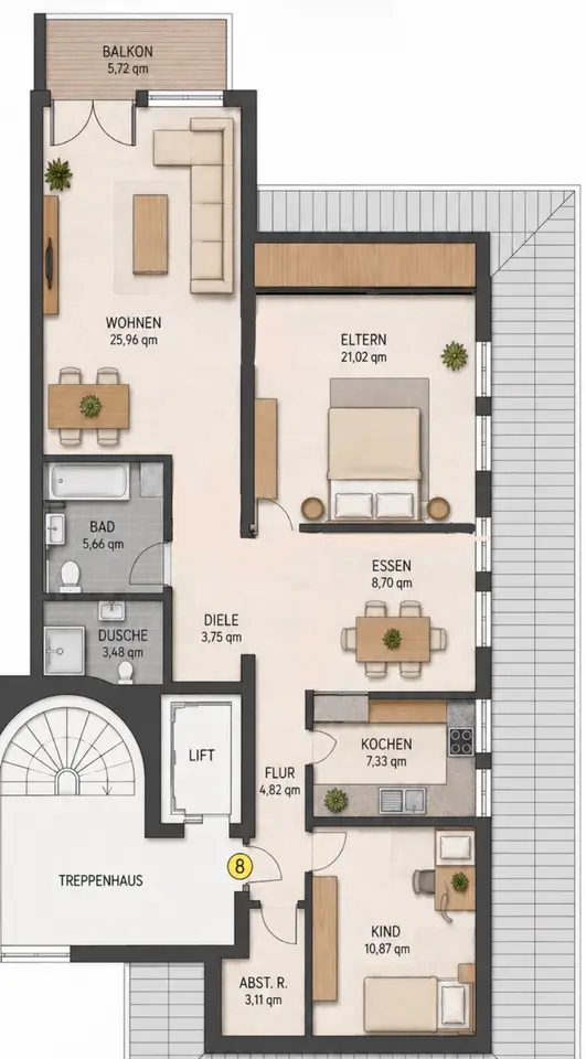 3 Zimmer Wohnung mit 98 m² in Oldenburg – Bild 4