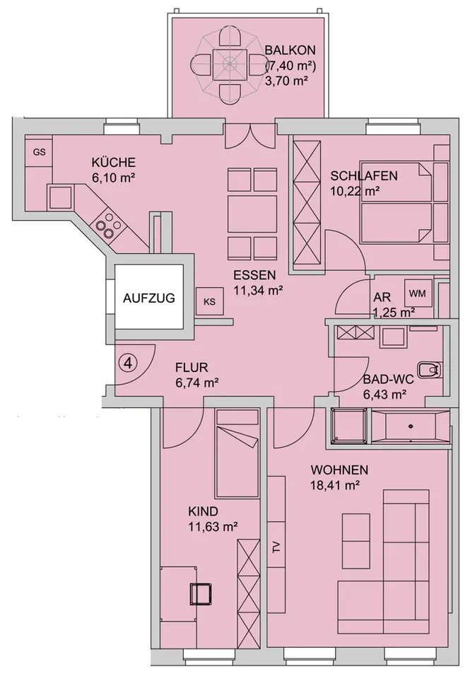3 Zimmer Wohnung mit 76 m² in Zwickau – Bild 5