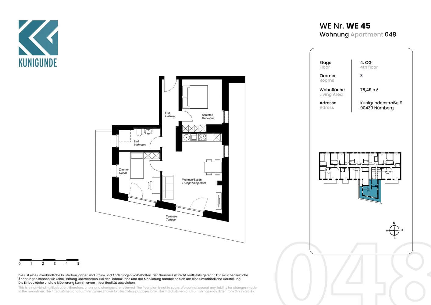 3 Zimmer Wohnung mit 74 m² in Nürnberg – Bild 3