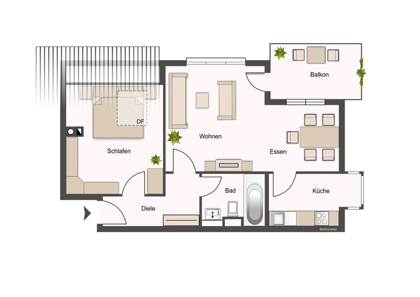 2 Zimmer Wohnung mit 52 m² in Dresden – Bild 2