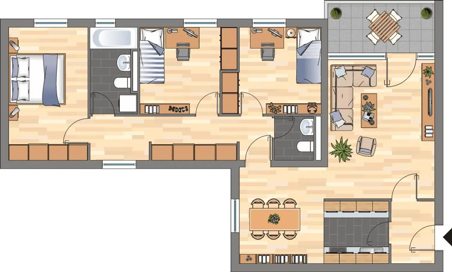 4 Zimmer Wohnung mit 96 m² in Wuppertal – Bild 2