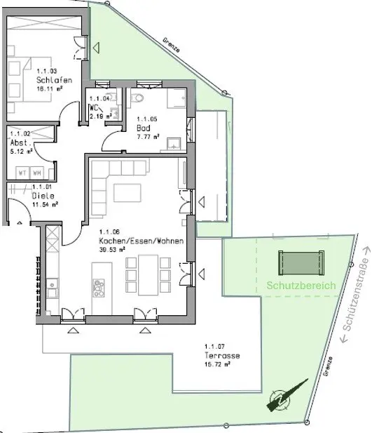 2 Zimmer Wohnung mit 89 m² in Traunstein – Bild 2